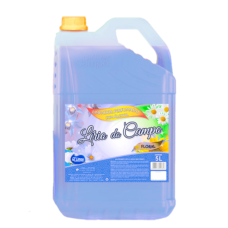 LIMPADOR C/ ÁLCOOL PERFUMADO - 5 LITRO FLORAL AZUL